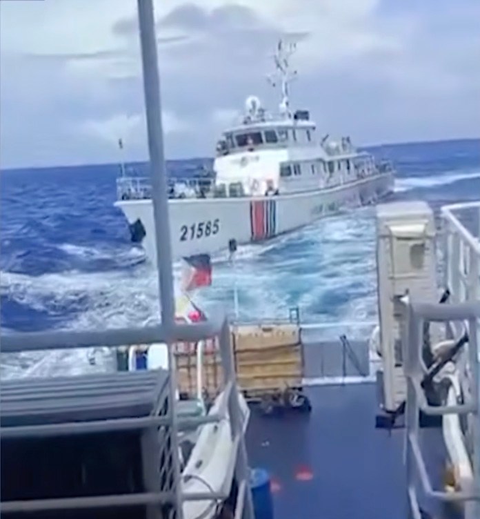 China Coast Guard vessel rams and damages Philippine boat on refueling mission