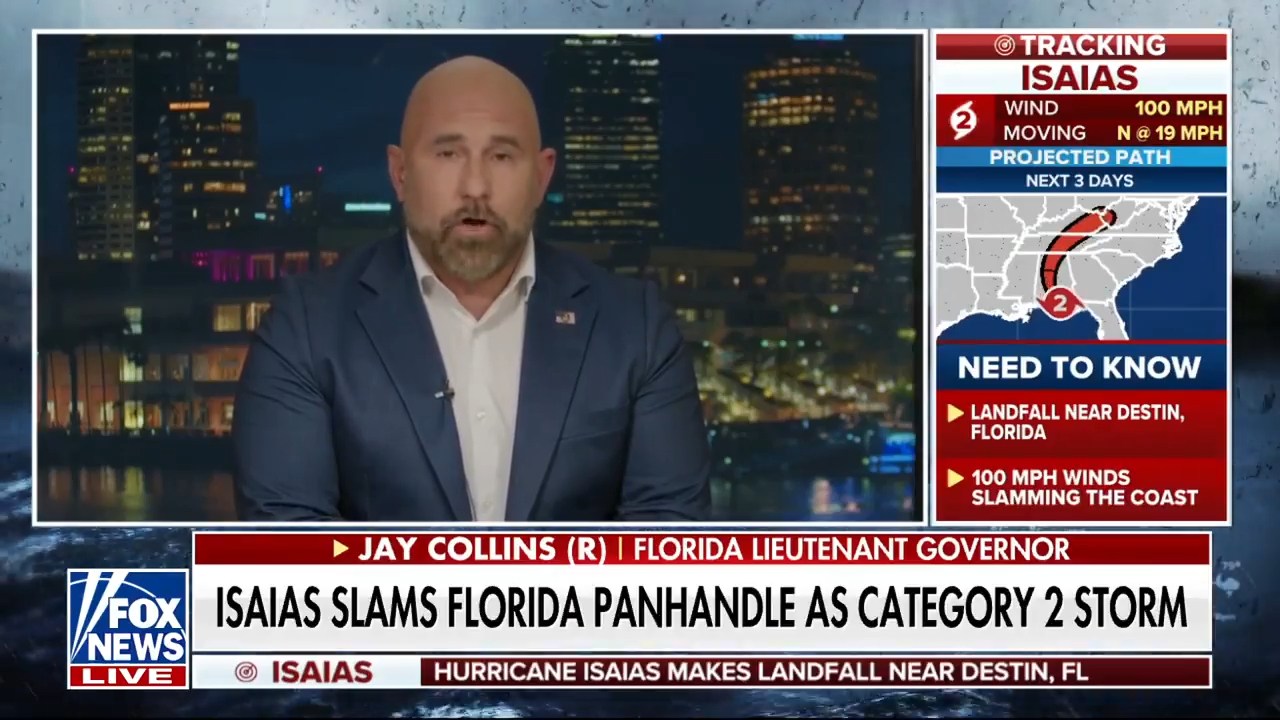 Hurricane Isaias hit Florida ‘like a freight train’ as storm leaves over 420K without power, Lt. Gov. Jay Collins says