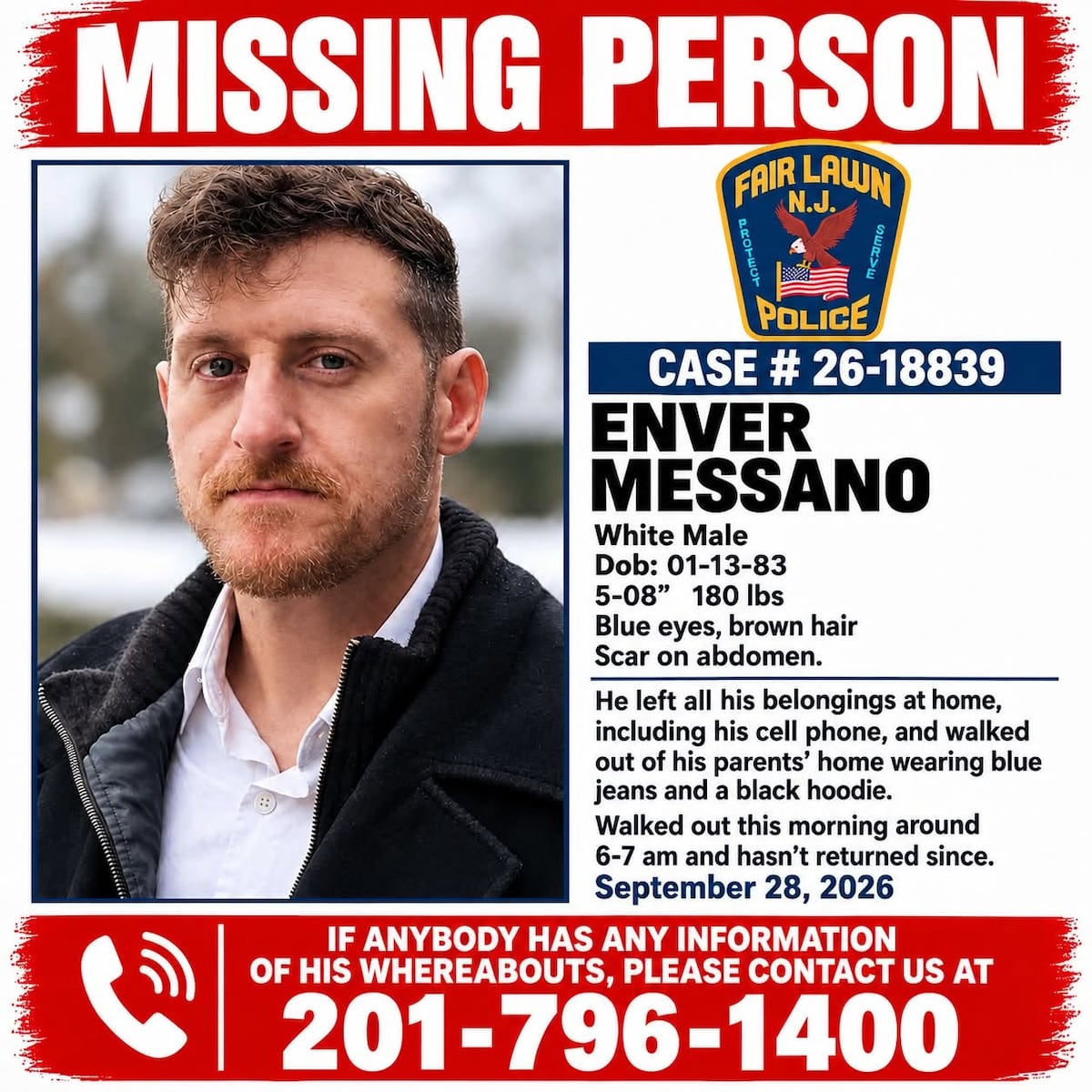North Jersey theater actor has been missing for over a month, cops say