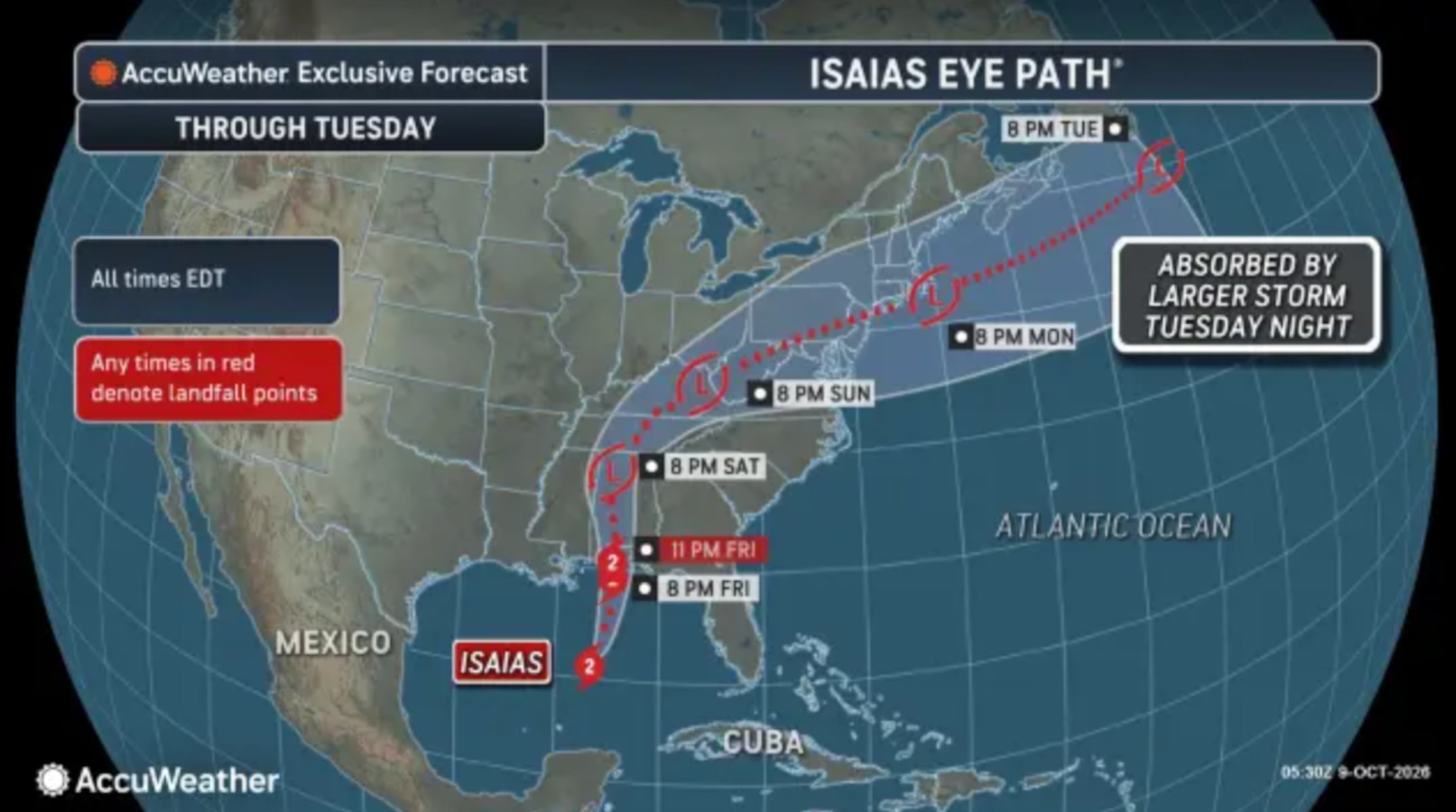 Hurricane Isaias remnants to soak N.J. with heavy rain, thunderstorms Sunday